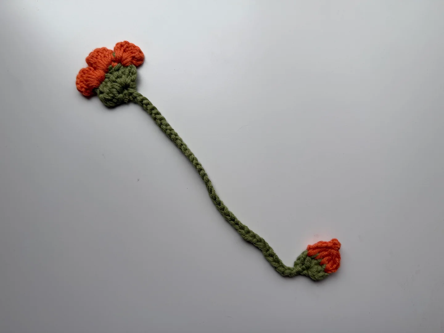 Flower Crochet Bookmark (Orange)