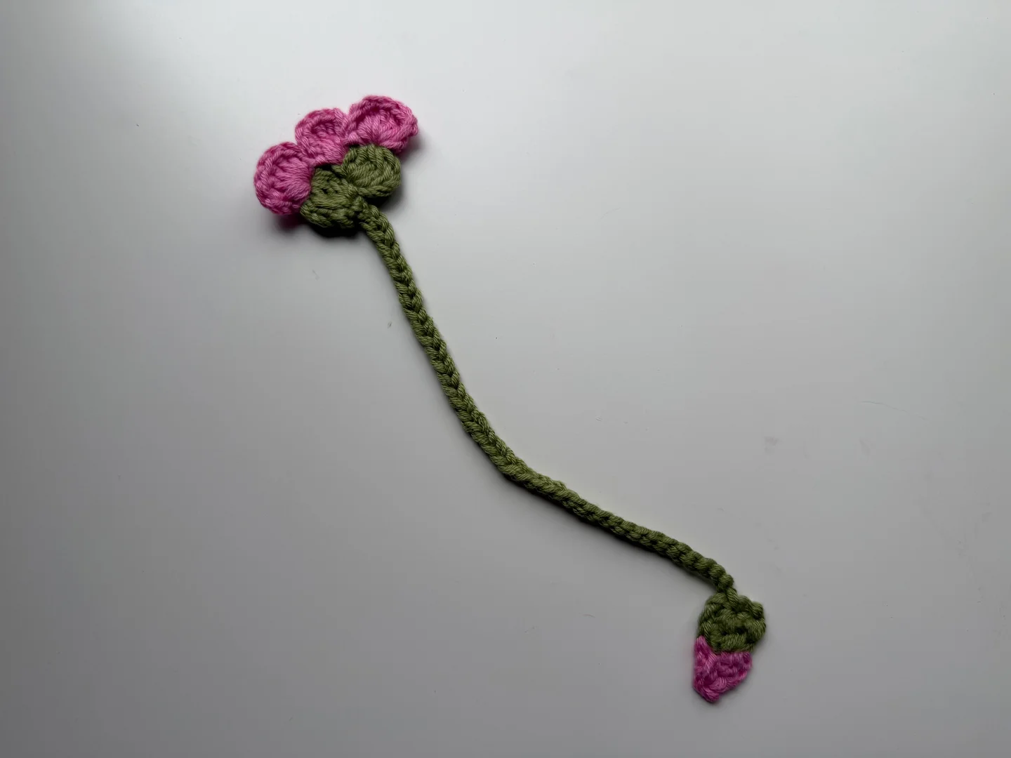 Flower Crochet Bookmark (Dark Pink)