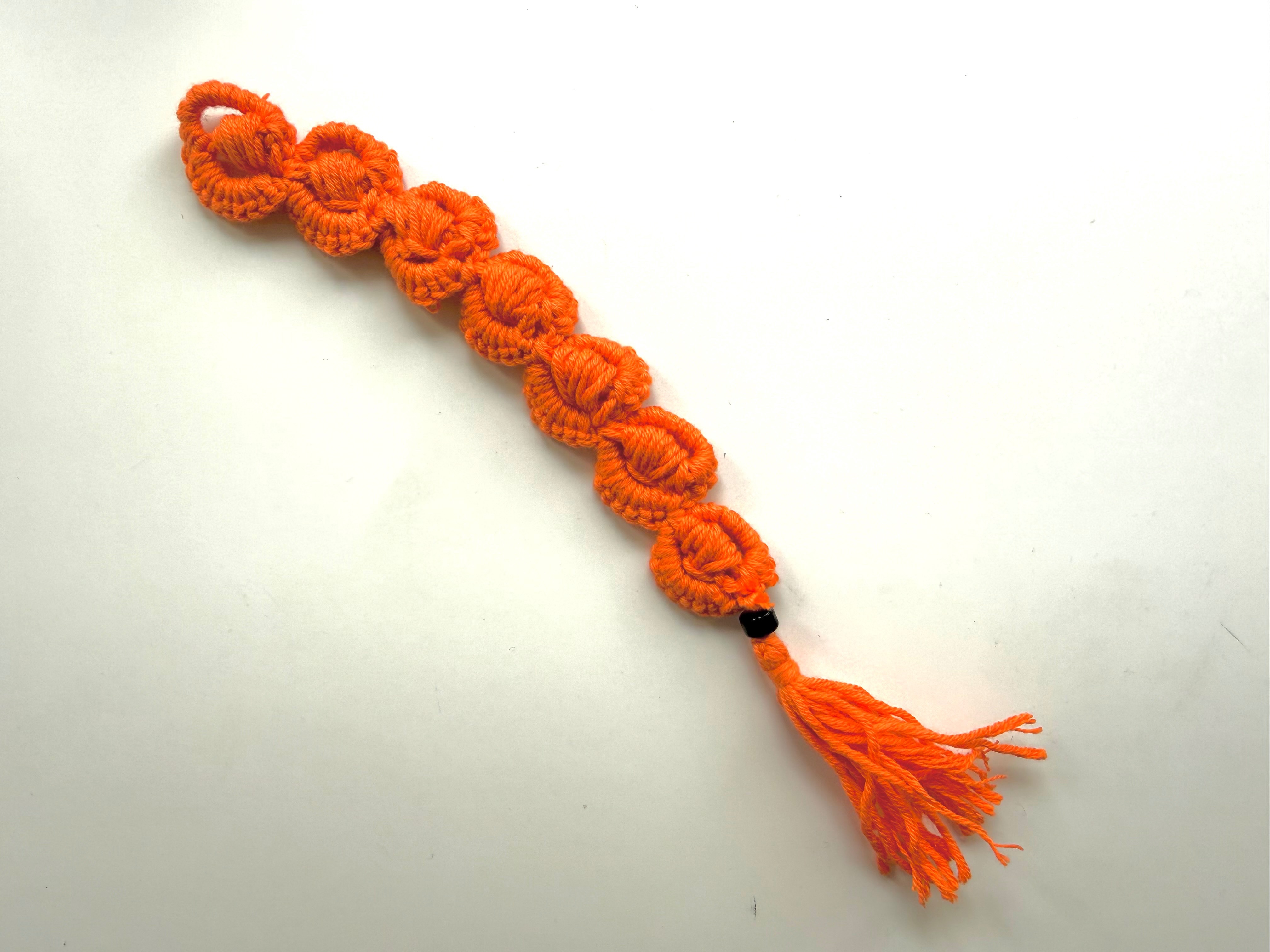 Orange Crochet Bookmark
